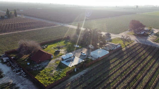 aerial view featuring a rural view