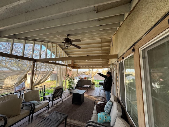 view of patio featuring area for grilling and an outdoor living space