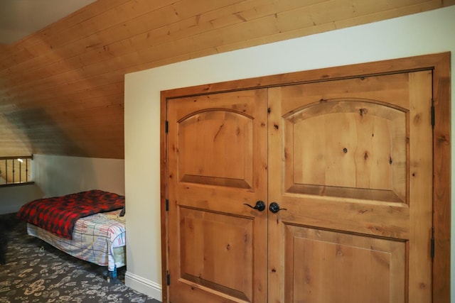 room details with wood ceiling