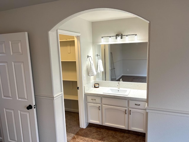 bathroom featuring vanity