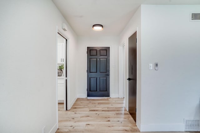 entryway featuring light hardwood / wood-style flooring