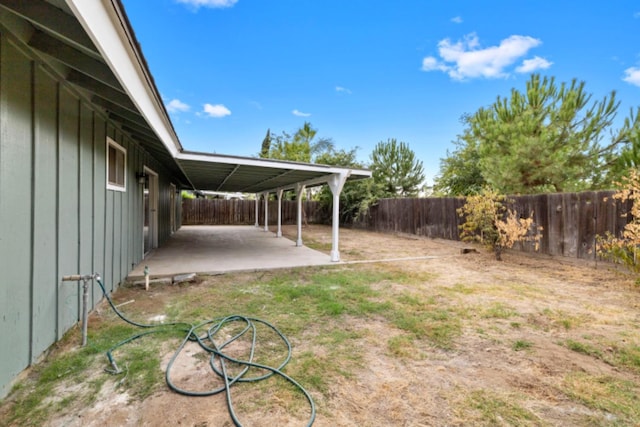 view of yard with a patio