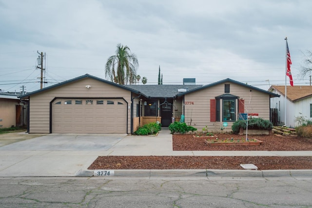 ranch-style house with a garage