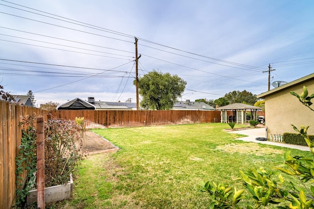 view of yard featuring a gazebo