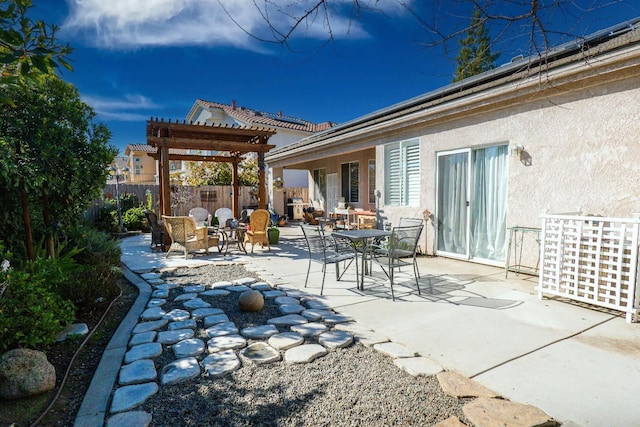 view of patio / terrace with a pergola