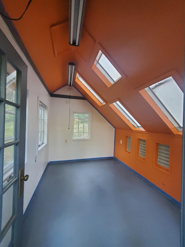 bonus room with lofted ceiling