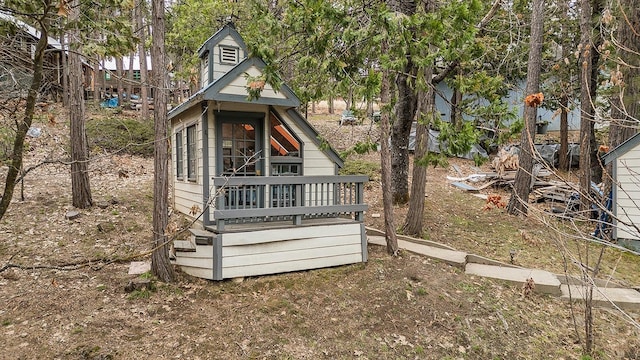 exterior space with a wooden deck