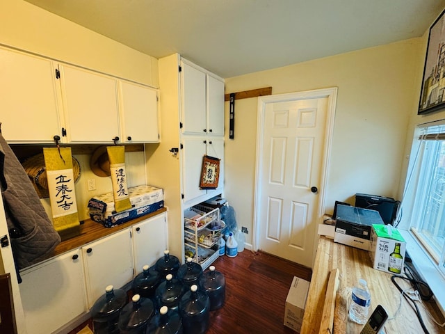 mudroom with dark hardwood / wood-style flooring