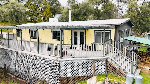 view of front of home featuring french doors