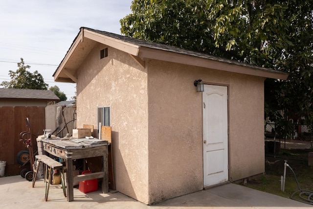 exterior space featuring fence