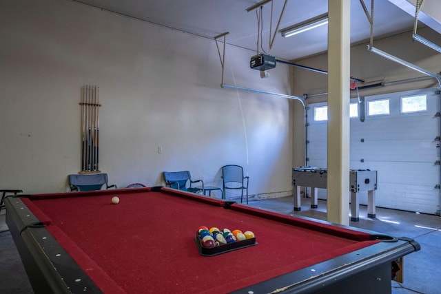 recreation room featuring billiards