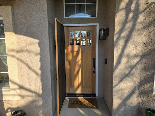 view of doorway to property