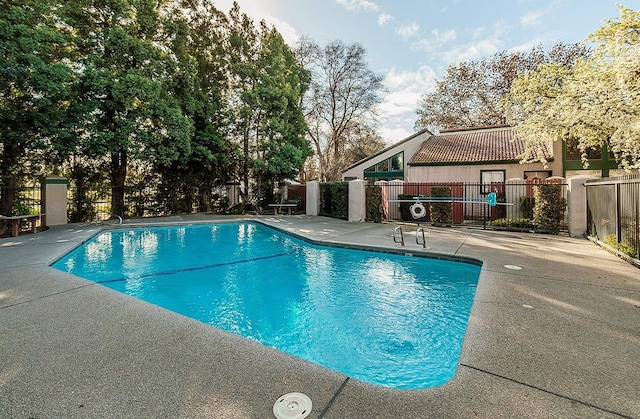 view of pool featuring a patio area