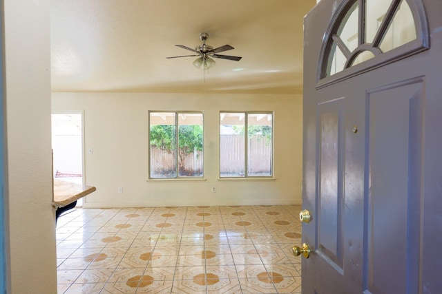 5140 E Belgravia Ave, Fresno, CA 93725 - tiled entrance foyer with ceiling fan