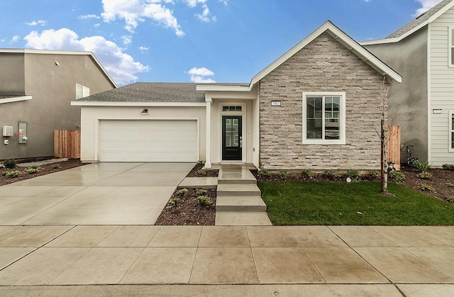 view of front of home featuring a garage