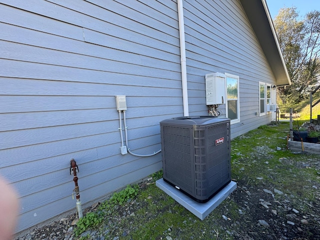 exterior details featuring central AC