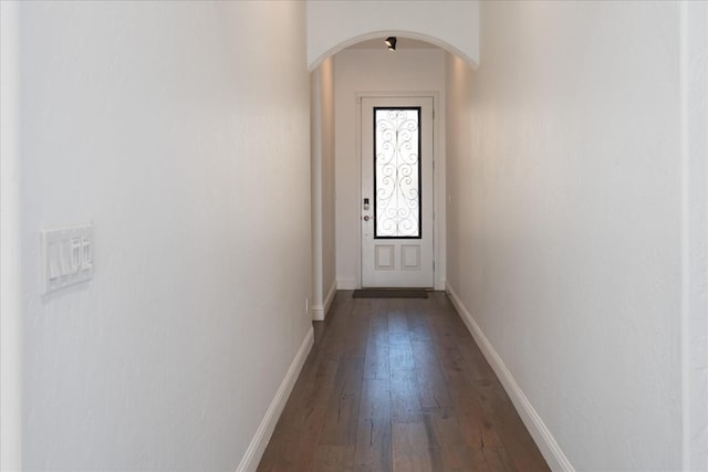 entryway featuring dark hardwood / wood-style floors