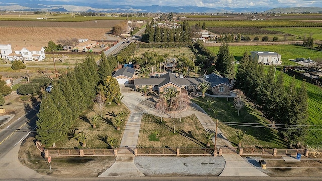 bird's eye view featuring a mountain view