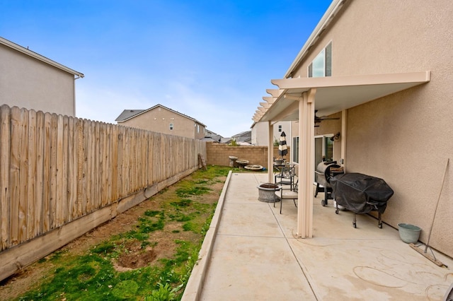 view of yard featuring a patio area