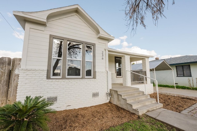 view of front of home featuring a porch