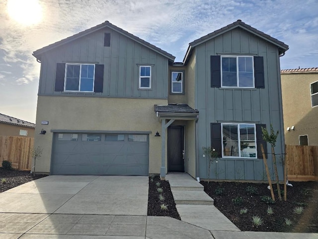 view of front of house featuring a garage