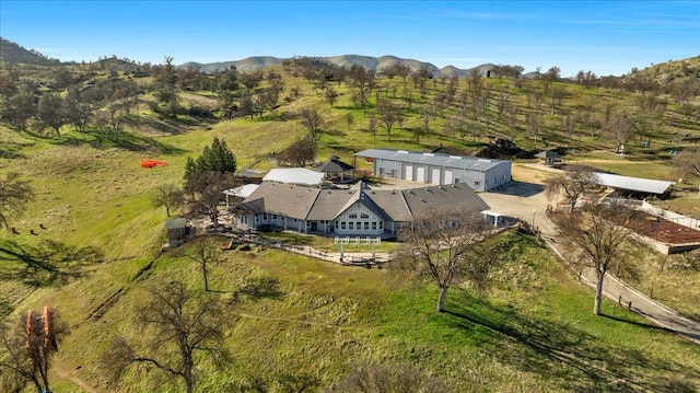 aerial view featuring a rural view