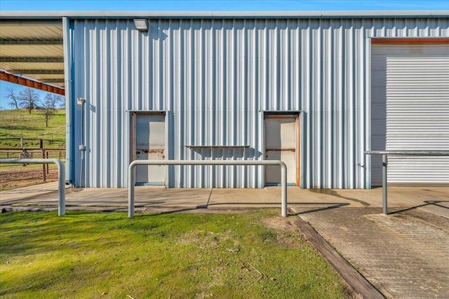 exterior space with an outdoor structure and an exterior structure