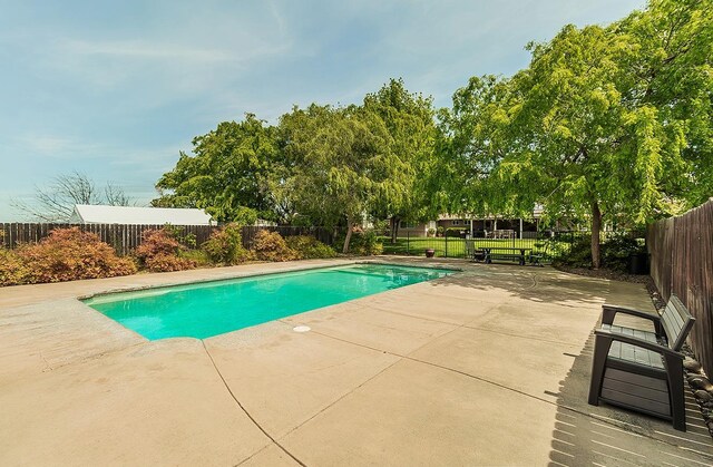 16526 Paula Rd, Madera, CA 93636 - view of pool featuring a patio, a fenced backyard, and a fenced in pool
