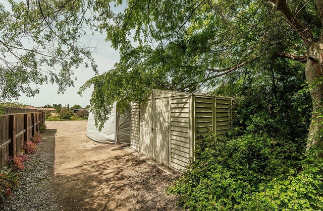 16526 Paula Rd, Madera, CA 93636 - view of shed featuring fence