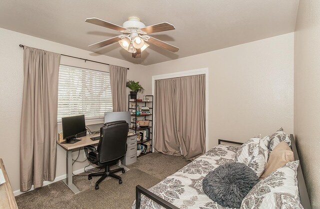 16526 Paula Rd, Madera, CA 93636 - carpeted office space featuring a ceiling fan
