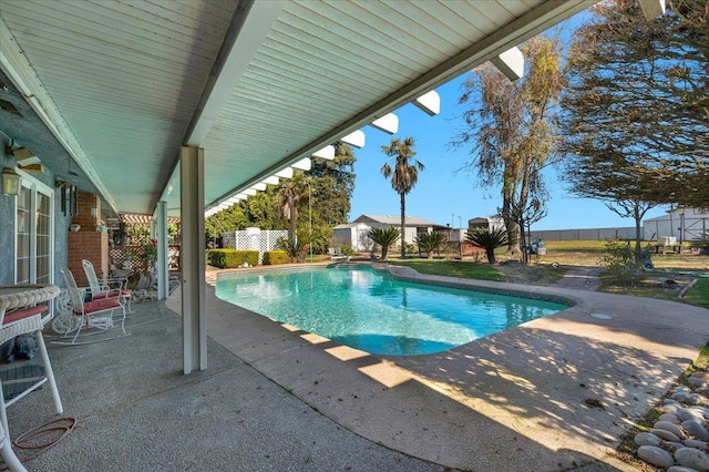 view of pool with a patio area