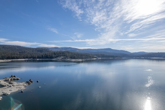 water view with a mountain view