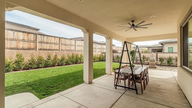 1009 Treasure Hills Dr, Madera, CA 93636 - view of patio / terrace with a ceiling fan
