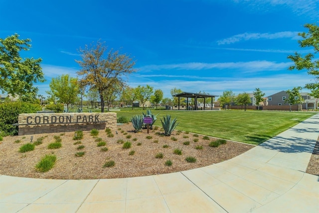 1009 Treasure Hills Dr, Madera, CA 93636 - view of community with a gazebo and a yard