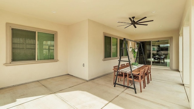 view of patio / terrace with ceiling fan