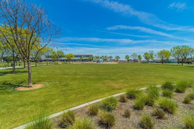 surrounding community with a yard