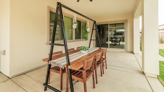 view of patio with outdoor dining space
