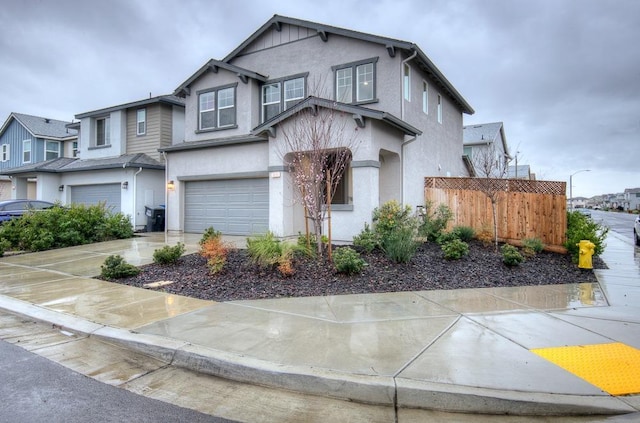 view of front facade with a garage