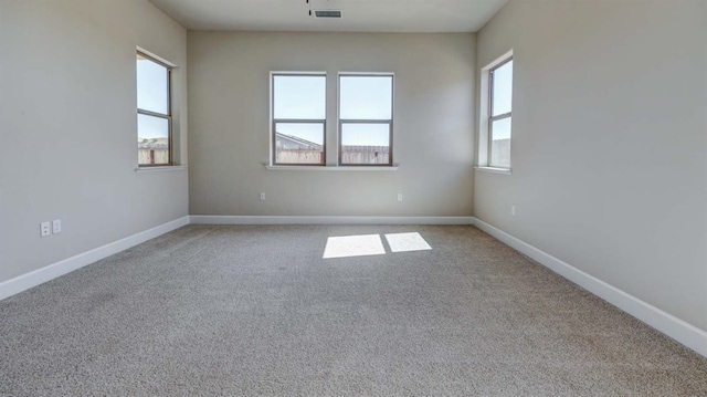 carpeted empty room with a wealth of natural light