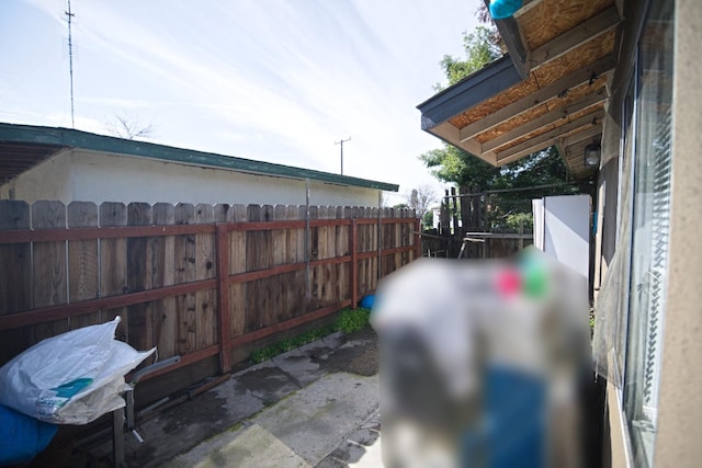 view of patio / terrace with fence