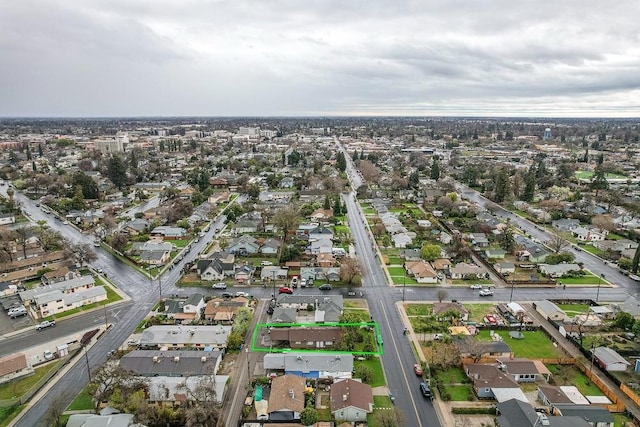 aerial view with a residential view