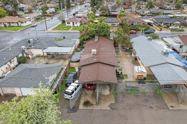 bird's eye view with a residential view