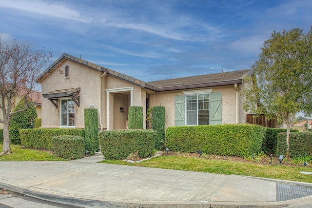 view of front of house with stucco siding