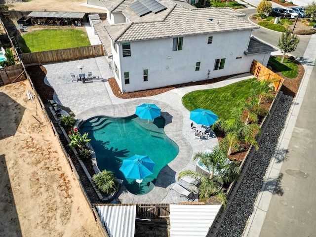 view of pool featuring a patio area