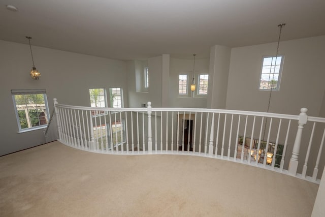 spare room with plenty of natural light and carpet flooring