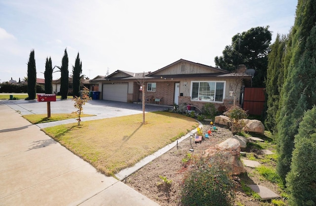 single story home featuring a garage