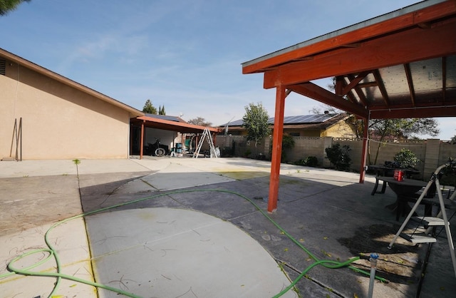 view of patio / terrace featuring a gazebo