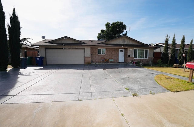 single story home featuring a garage