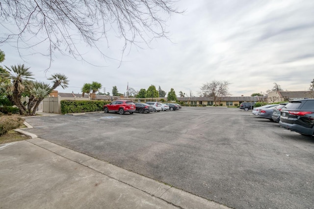 view of uncovered parking lot