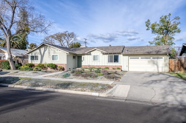 ranch-style house with a garage